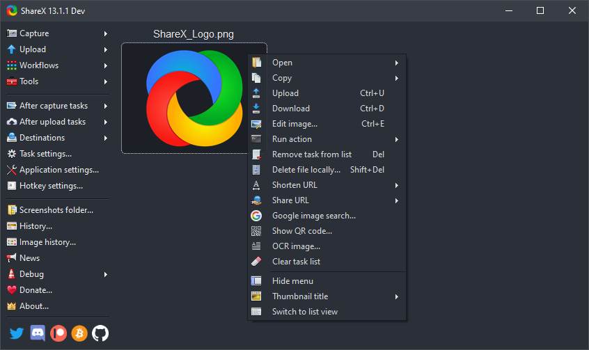 ShareX Screenshot - Top 10 Best Screen Recorder Software For Windows