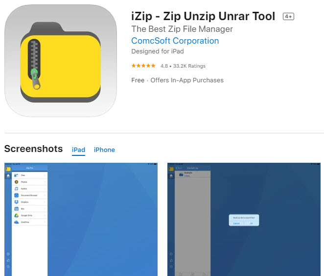 iZip - Top 8 File Compression Software for Mac