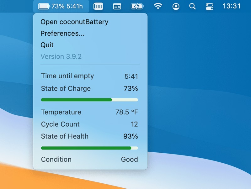 CoconutBattery - Top 8 Best Battery Health & Management Software For Mac