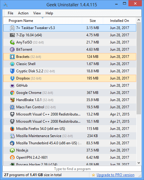 Geek Uninstaller - Top 9 Uninstaller Software for Windows