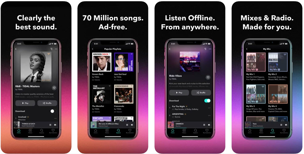 TIDAL Music - Top Offline Music Player Apps for iPhone