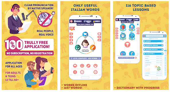 linduo 2 - Top Apps to Learn Italian for Android