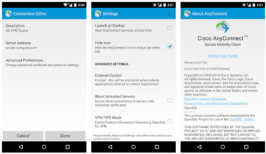 anyconnect - Top VPN Client Apps for Android