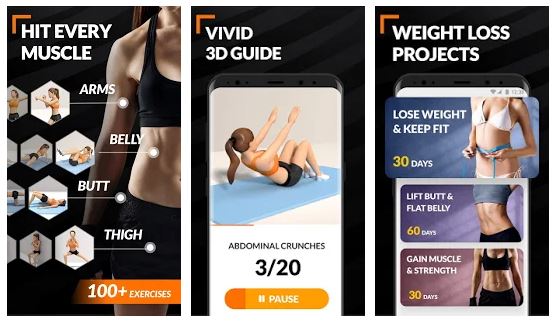 home - 10 Best Women Workout Android Apps + Home Workouts