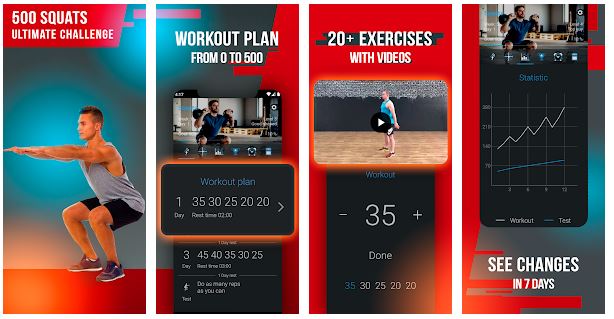 500 squat - 7 Best Leg Workout Android Apps For Perfect Lower Body