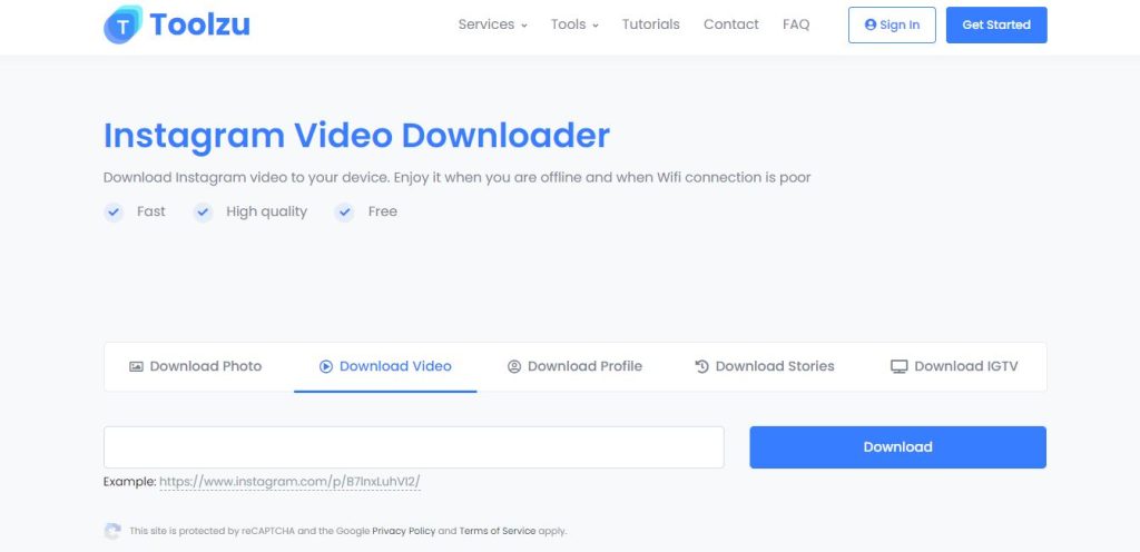 toolzu - Best Instagram Video Downloaders For Free and Online