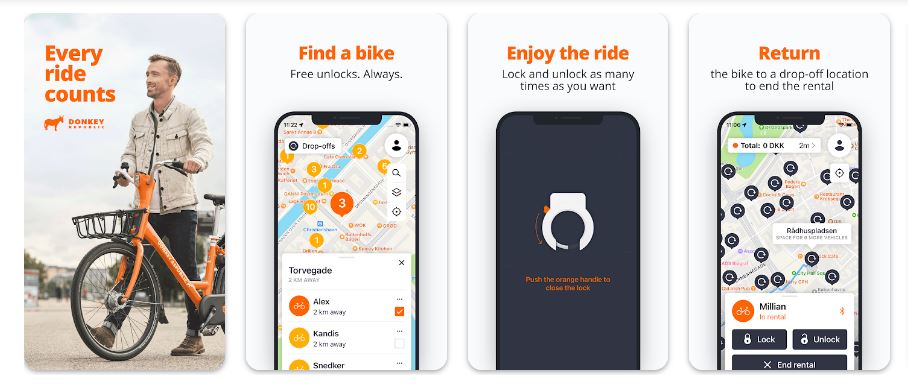 Donkey Republic - Top Bike Rental Apps in the Netherlands