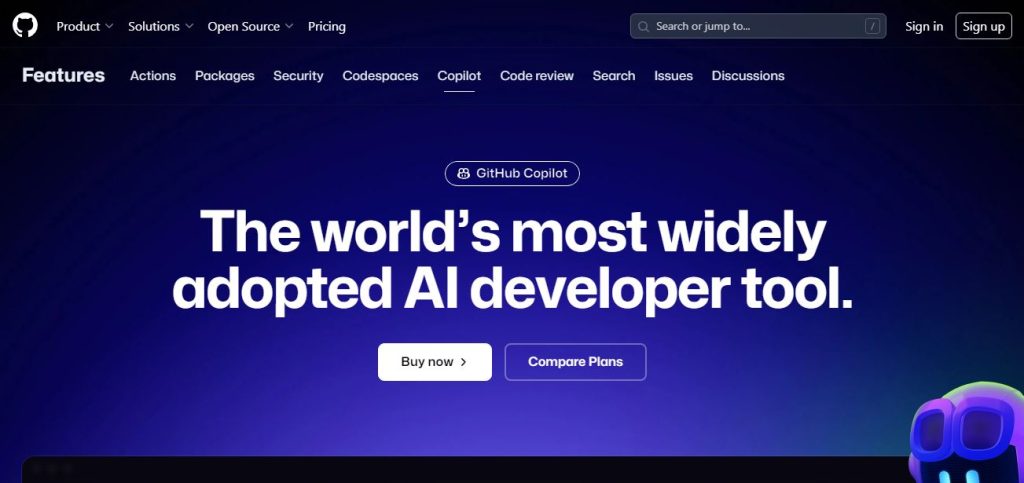 GitHub Copilot - Top AI Tools Every Developer Must Use