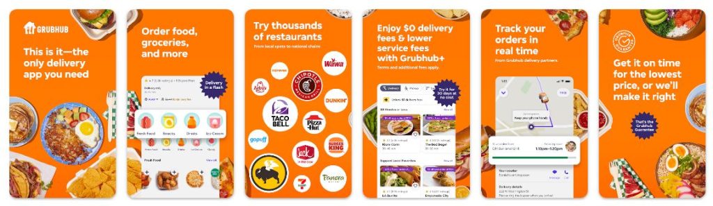 GrubHub - Top 10 Food Delivery Apps in the USA