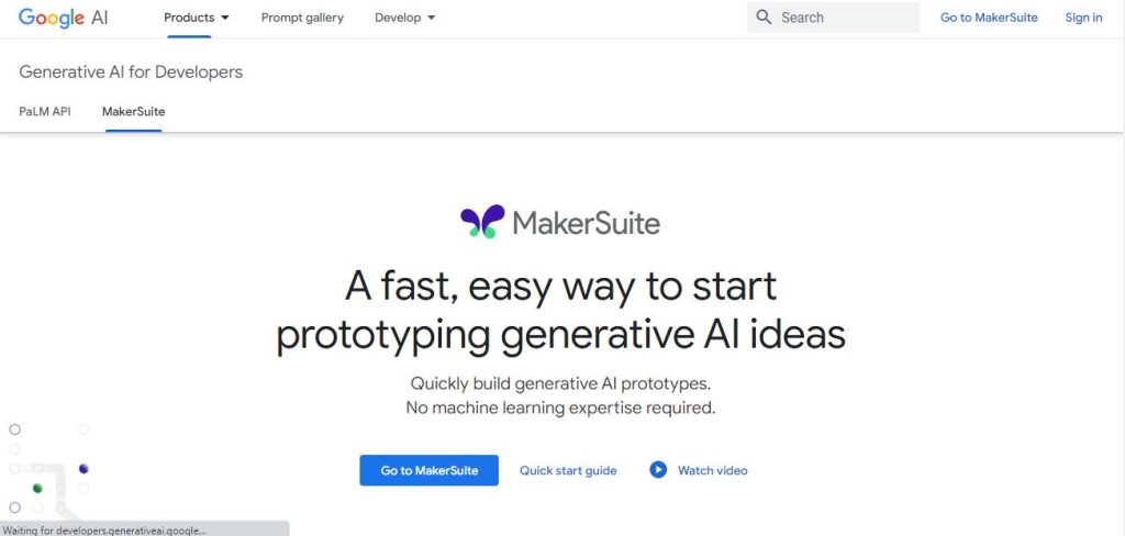 MakerSuite - Top AI Tools Every Developer Must Use