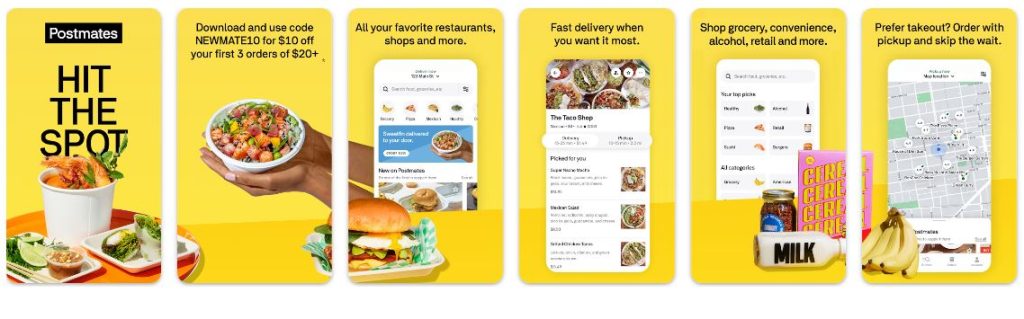 Postmates - Top 10 Food Delivery Apps in the USA