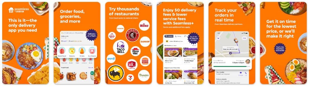 Seamless - Top 10 Food Delivery Apps in the USA