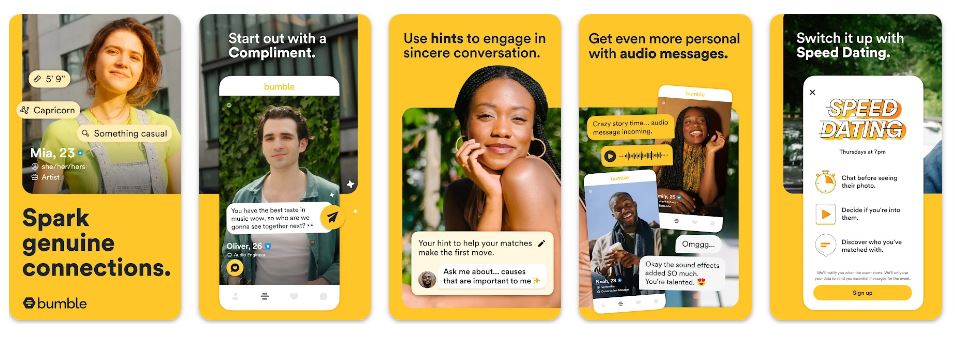 Bumble - Top Dating Apps in the USA: Find Your Perfect Match Online